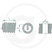 VÖLKEL DIN 8140 M8x1 Wkładki gwintowe opak. 10 76040312 - 76040312 - Sklep rolniczy PoltechParts