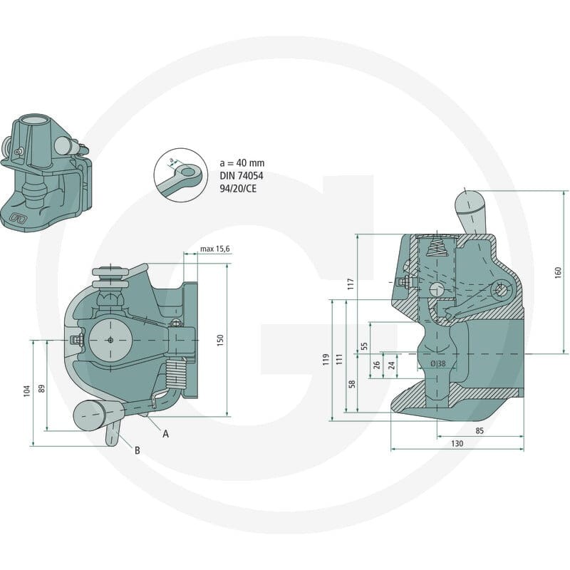 Rockinger Zaczep przyczepy 787243A11000 | poltechparts.pl