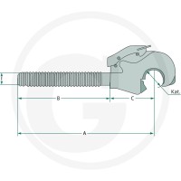 CBM Hak zaczepowy 712G3PD118DX - 712G3PD118DX - Sklep rolniczy PoltechParts
