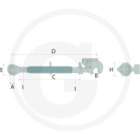 CBM Łącznik górny mechaniczny 7123PG2527 - 7123PG2527 - Sklep rolniczy PoltechParts