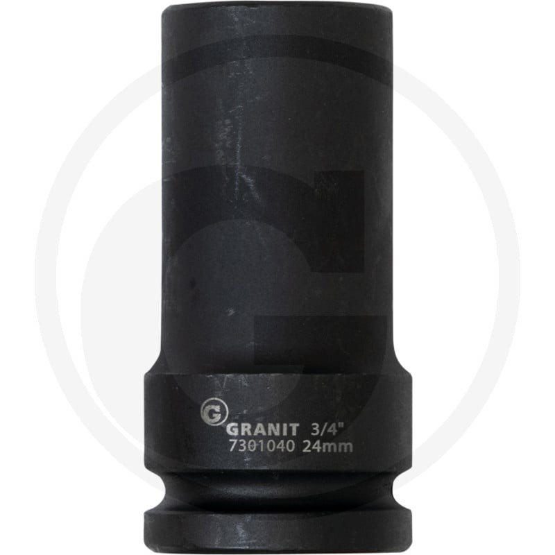 GRANIT BLACK EDITION 3/4" nasadka udarowa sześciokątna, długa, 24mm 7301040 - 7301040 - Sklep rolniczy PoltechParts