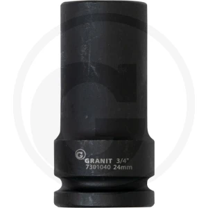 GRANIT BLACK EDITION 3/4" nasadka udarowa sześciokątna, długa, 24mm 7301040
