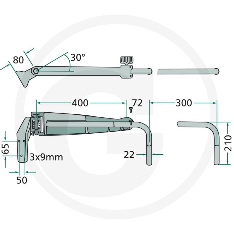 ECCO Teleskopowy uchwyt lusterka HD 65402053 - 65402053 - Sklep rolniczy PoltechParts