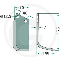 Agromec Nóż kątowy 69712002200 - 69712002200 - Sklep rolniczy PoltechParts