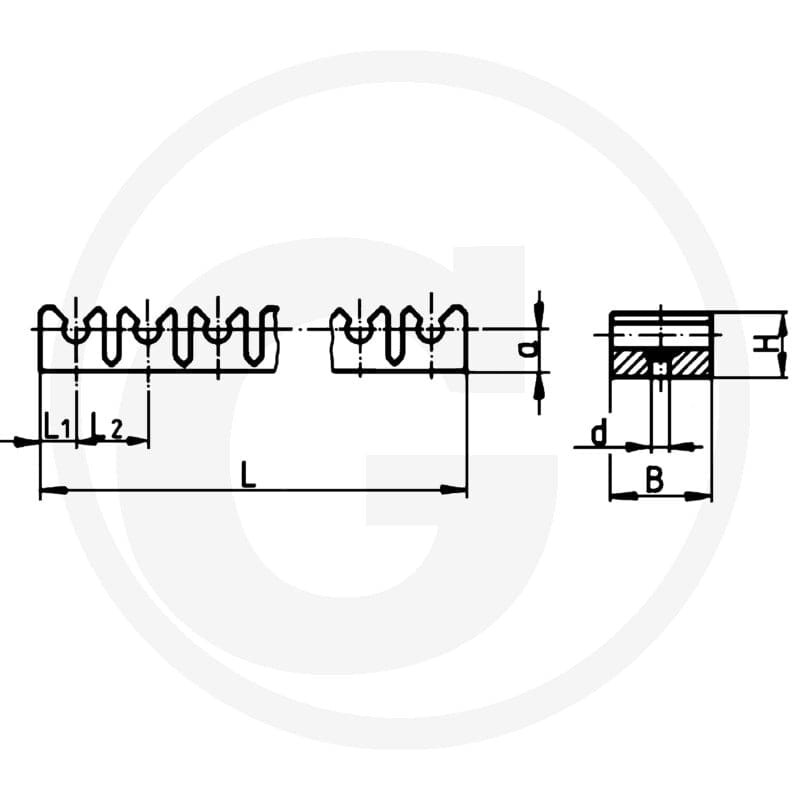 GRANIT J-SKM-4.3-10-KU Listwa zaciskowa 60615132055 - 60615132055 - Sklep rolniczy PoltechParts