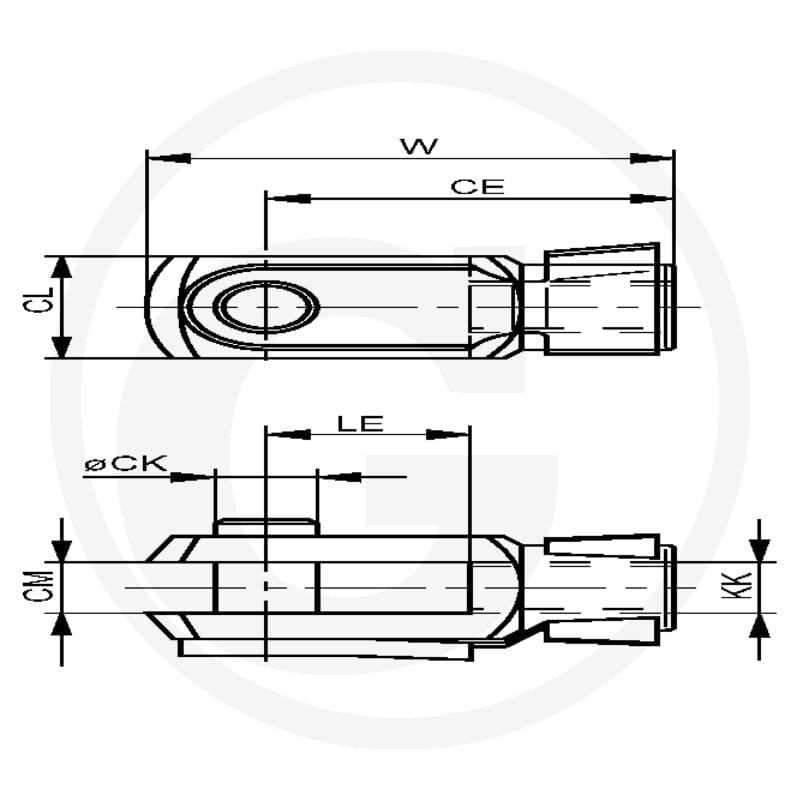 GRANIT ZTI-GKI-E-M12x1,25-Stz Głowica widełkowa  CETOP RP102P 60631601031 - Sklep PoltechParts