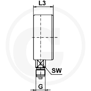 GRANIT M-SU-50-0/6-1/4-KU-bar/psi Manometr 60618240039
