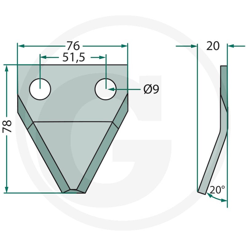 GRANIT Nóż 527527284 - 527527284 - Sklep rolniczy PoltechParts