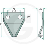 GRANIT Nóż 527527284 - 527527284 - Sklep rolniczy PoltechParts