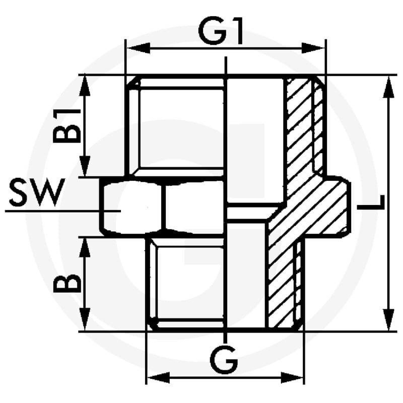 GRANIT F-Dr-3/8-1/8-MSv Złączka dwustronna 60612011507 - 60612011507 - Sklep rolniczy PoltechParts