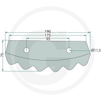 GRANIT Nóż 527527342 - 527527342 - Sklep rolniczy PoltechParts