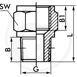 GRANIT F-DAIk-1/4-MSv Złączka dwustronna 60612140521