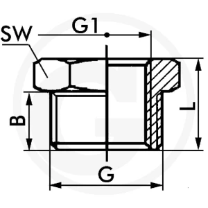 GRANIT F-R-1½-3/4-MSv Złączka redukcyjna, gwint zew. stożkowa 60612259029