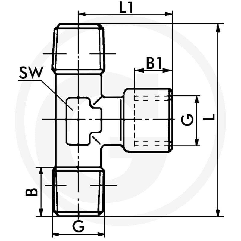 GRANIT F-TAk-1/2-MSv Trójnik 60612543509 - 60612543509 - Sklep rolniczy PoltechParts