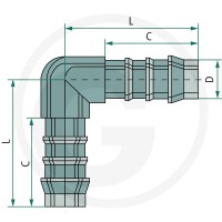 GRANIT E-WV-5-PA Przyłącze kątowe 60610346208 - 60610346208 - Sklep rolniczy PoltechParts