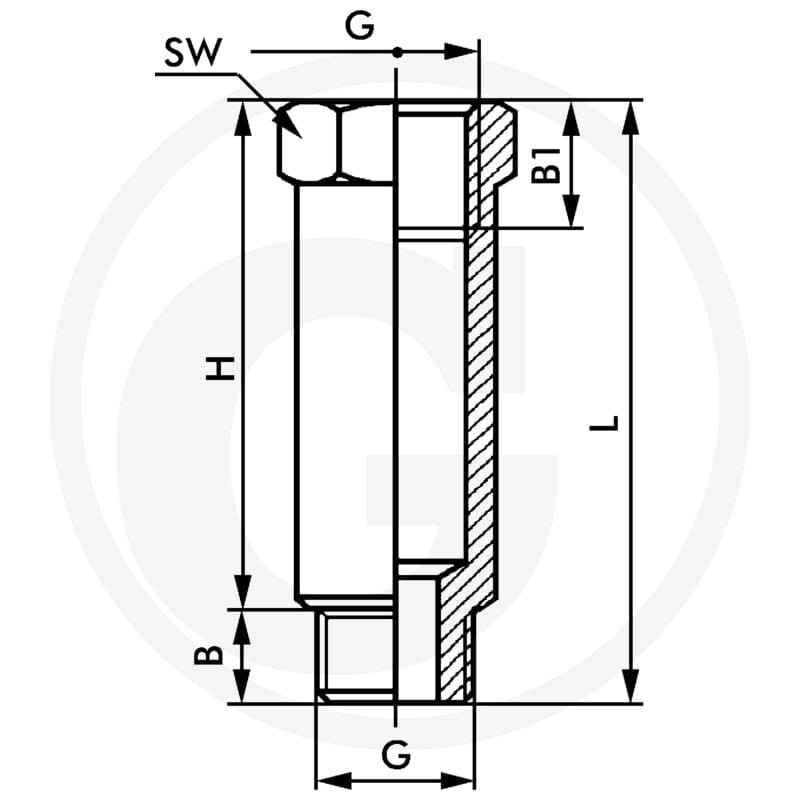 GRANIT F-DAI-V45-1/8-MSv Złączka dwustronna 60612140534 - 60612140534 - Sklep rolniczy PoltechParts