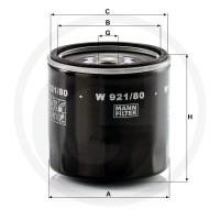 MANN FILTER Filtr oleju silnikowego 565W921.80 - 565W921.80 - Sklep rolniczy PoltechParts