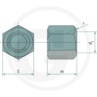 GRANIT Nakrętka sześciokątna M24 DIN 6330 4876330109 - 4876330109 - Sklep rolniczy PoltechParts