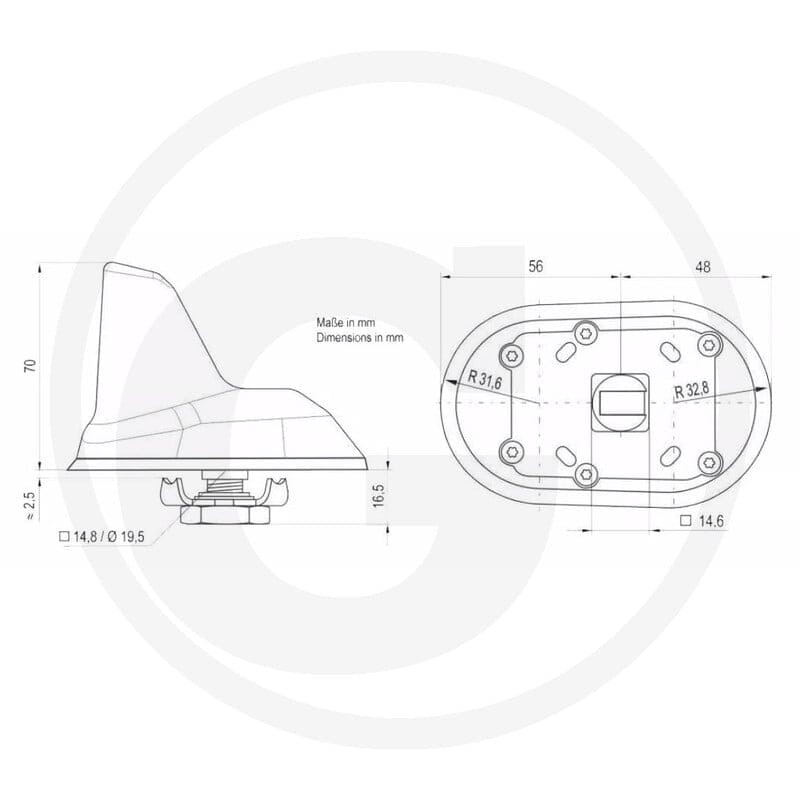 Blaupunkt Antena dachowa DAB-A-GPS-a Shark 5060010097 - 5060010097 - Sklep rolniczy PoltechParts