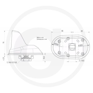 Blaupunkt Antena dachowa DAB-A-GPS-a Shark 5060010097