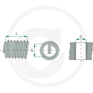 VÖLKEL Wkładka gwintowana M22x2,5 DIN 8140 48507342