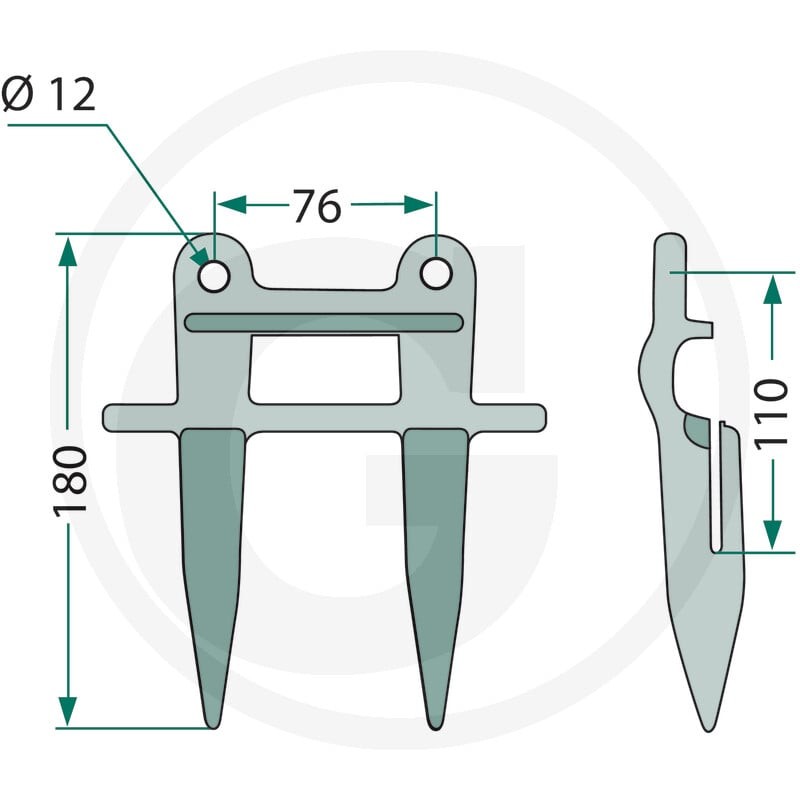 GRANIT Bagnet podwójny 525321115050 - 525321115050 - Sklep rolniczy PoltechParts