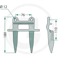 GRANIT Bagnet podwójny 525321115050 - 525321115050 - Sklep rolniczy PoltechParts