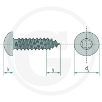 GRANIT Blachowkręt z łbem soczewkowym 5,5x38 4877981133 - 4877981133 - Sklep rolniczy PoltechParts