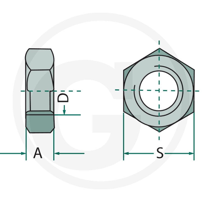 GRANIT Nakrętka sześciokątna M18x2,5 DIN 934 487934079WR - 487934079WR - Sklep rolniczy PoltechParts