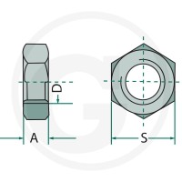 GRANIT Nakrętka sześciokątna M18x2,5 DIN 934 487934079WR - 487934079WR - Sklep rolniczy PoltechParts