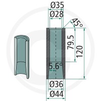 SHW Tuleja do przyspawania 430430495 - Sklep PoltechParts