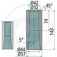 SHW Tuleja do przyspawania 430430600 - Sklep PoltechParts