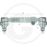 GRANIT Drążek kierowniczy poprzeczny 38799110 - 38799110 - Sklep rolniczy PoltechParts