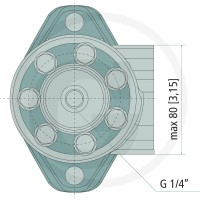 WHITE Silnik hydrauliczny OMP-X 200cc D = 25mm / A2 25711186708 - 25711186708 - Sklep rolniczy PoltechParts