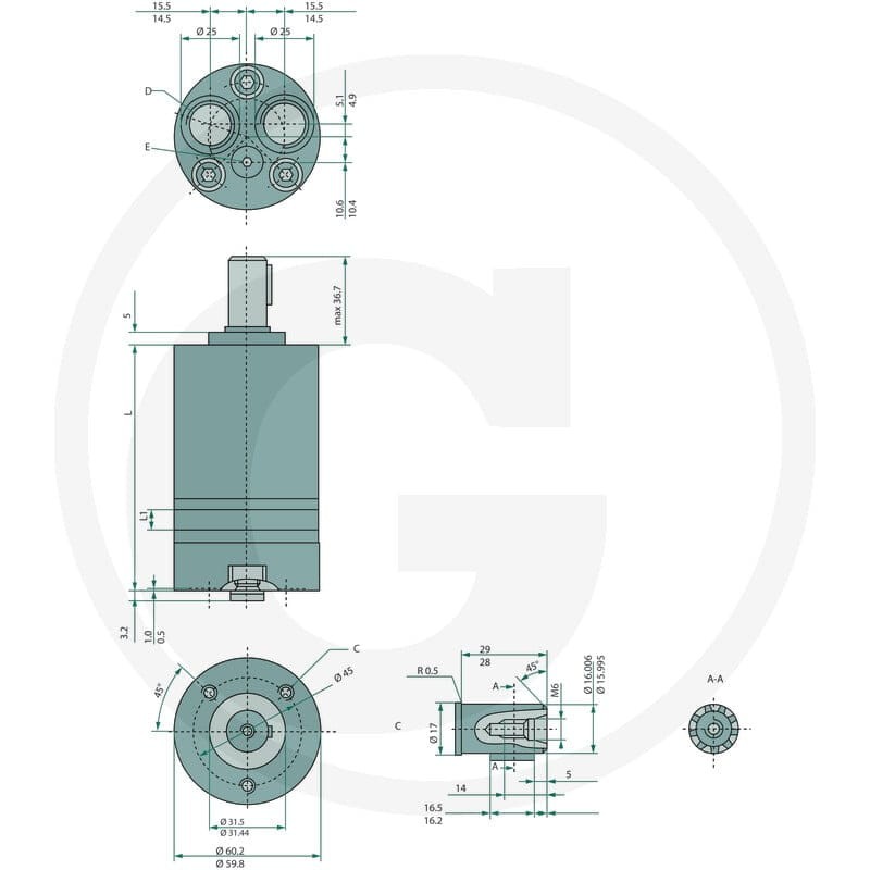 WHITE Silnik hydrauliczny OMM 32 EA 257151G0026 - 257151G0026 - Sklep rolniczy PoltechParts