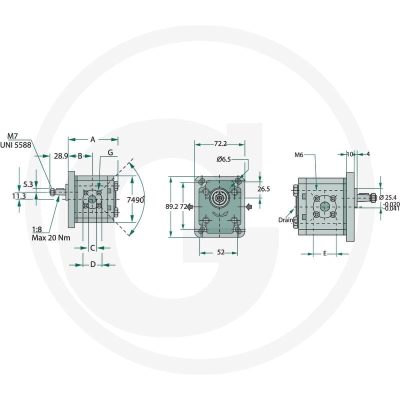 Casappa PLP10.2D0- 81E1- LBB/BA- N- EL-FS 25702141 - 25702141 - Sklep rolniczy PoltechParts