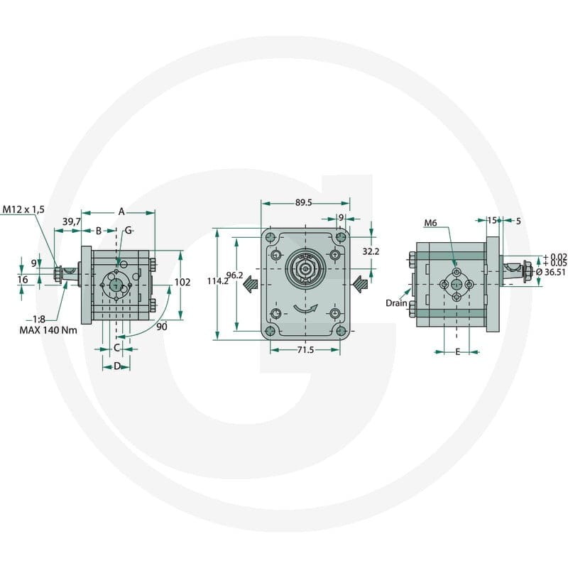 Casappa Silnik PLM20.8R0-82E2-LEA/EA-N 25703002 - 25703002 - Sklep rolniczy PoltechParts
