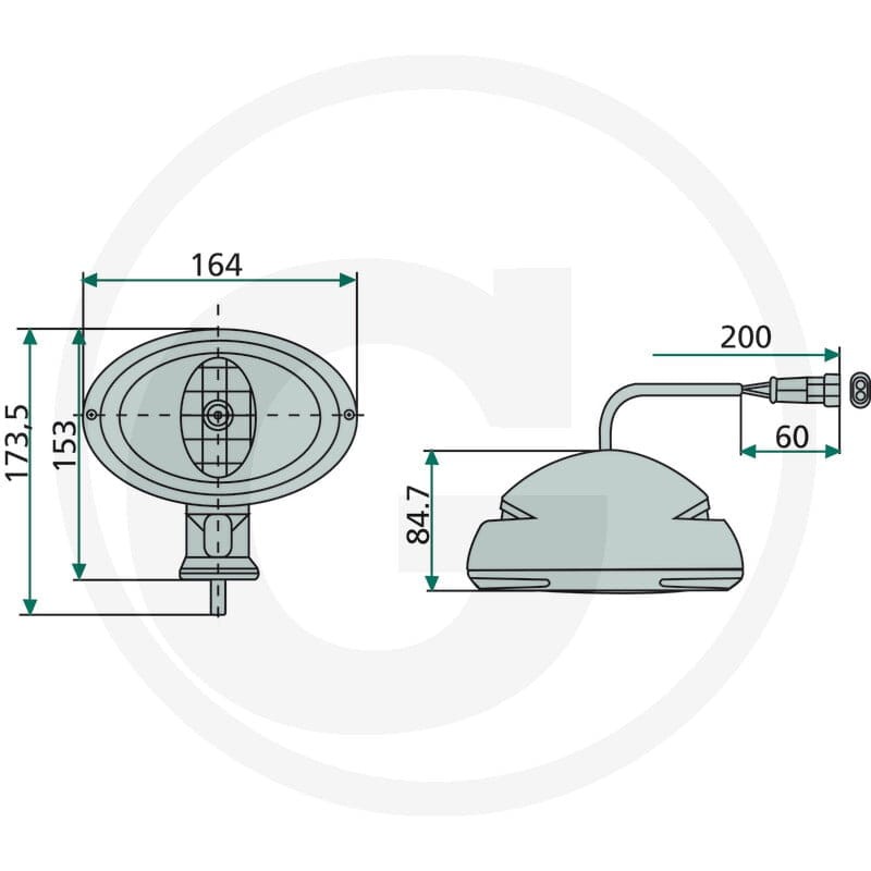 Cobo Reflektor roboczy 2270511000000 - 2270511000000 - Sklep rolniczy PoltechParts
