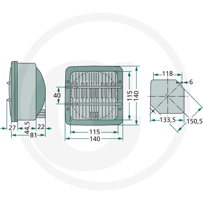 Cobo Reflektor kierunkowy 22705112000 - 22705112000 - Sklep rolniczy PoltechParts