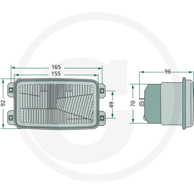 Cobo Reflektor kierunkowy 22705518000 - 22705518000 - Sklep rolniczy PoltechParts