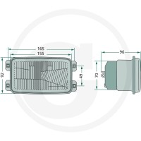 Cobo Reflektor kierunkowy 22705518000 - 22705518000 - Sklep rolniczy PoltechParts