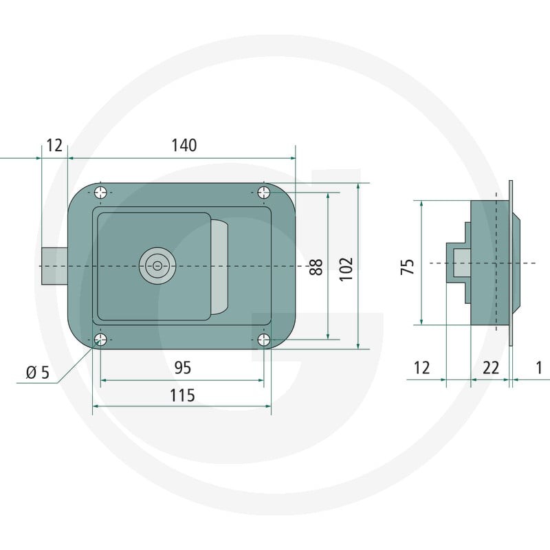 Pastore & Lombardi Zamek drzwi - wpuszczany 2209910296 - 2209910296 - Sklep rolniczy PoltechParts