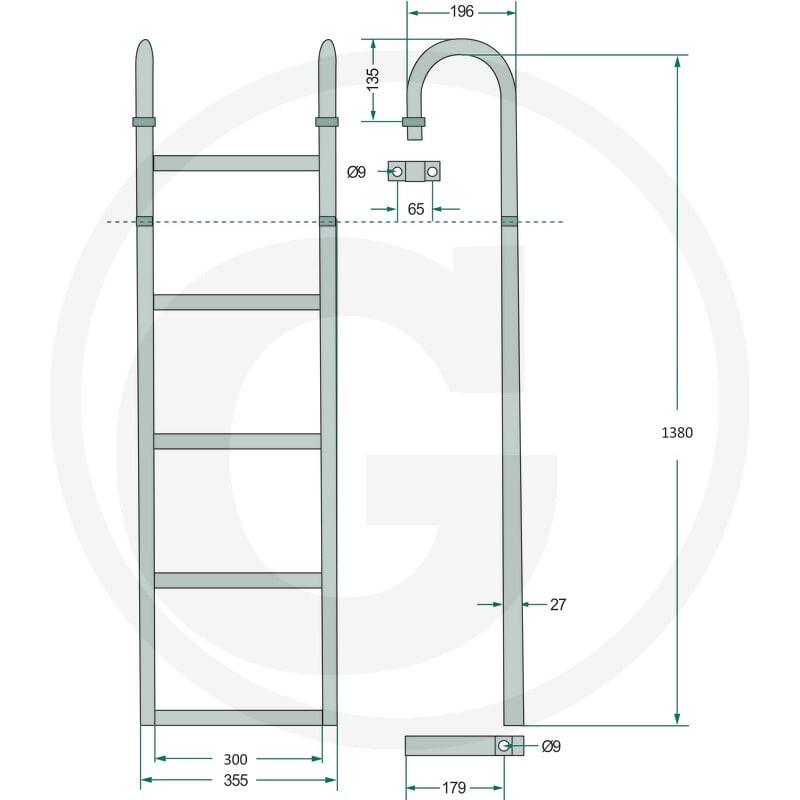 GRANIT Drabinka 220AUF08 - 220AUF08 - Sklep rolniczy PoltechParts