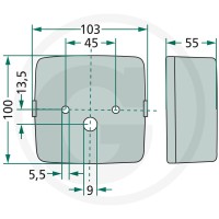 GRANIT Lampa tylna 207BBSK205 - 207BBSK205 - Sklep rolniczy PoltechParts