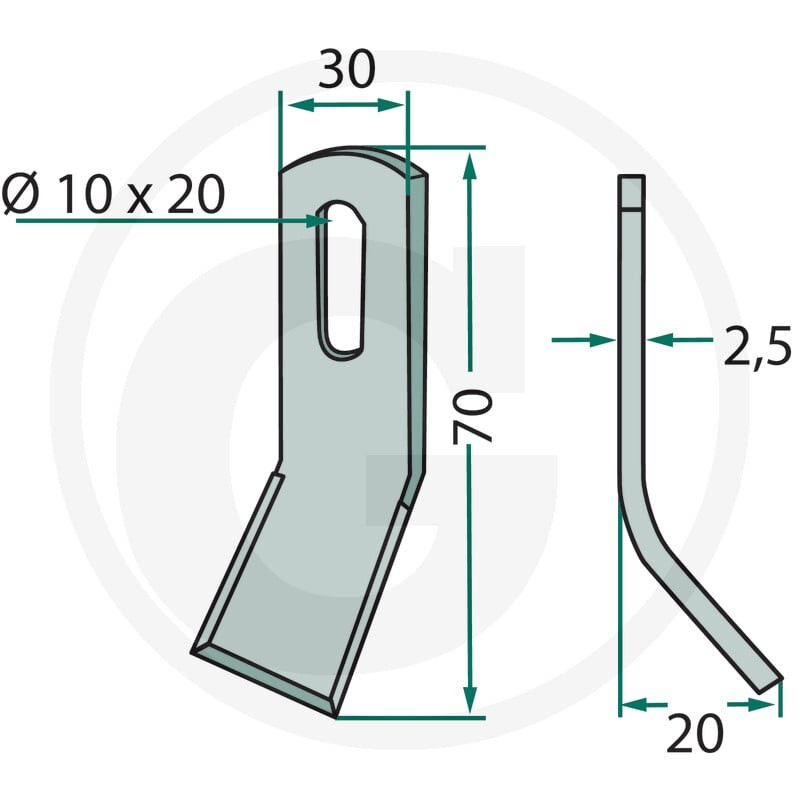 GRANIT Nóż Y 18063-AGR-52 - 18063-AGR-52 - Sklep rolniczy PoltechParts
