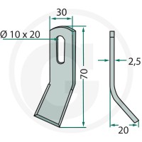 GRANIT Nóż Y 18063-AGR-52 - 18063-AGR-52 - Sklep rolniczy PoltechParts