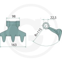 GRANIT Bijak młotkowy 18063-RM-41 - 18063-RM-41 - Sklep rolniczy PoltechParts