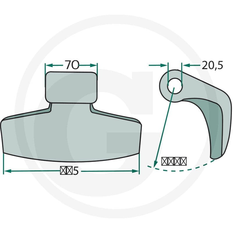 GRANIT Bijak młotkowy 18063-RM-5-20 - 18063-RM-5-20 - Sklep rolniczy PoltechParts