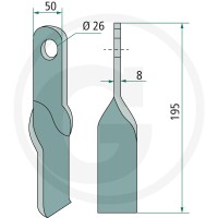 GRANIT Nóż 18063-SIC-06 - 18063-SIC-06 - Sklep rolniczy PoltechParts
