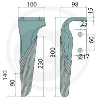 GRANIT Ząb brony aktywnej 1800200051 - 1800200051 - Sklep rolniczy PoltechParts
